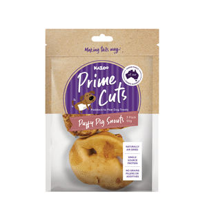 KAZOO PRIME CUTS PUFFY PIG SNOUTS 3PK 50G