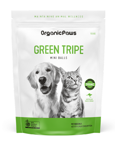 ORGANIC PAWS GREEN TRIP MINI BALLS 500G