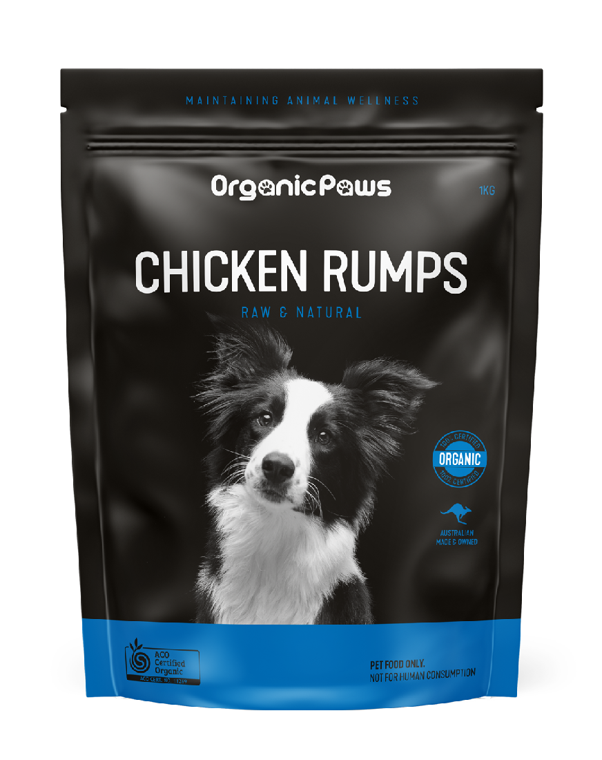 ORGANIC PAWS CHICKEN RUMP 1KG