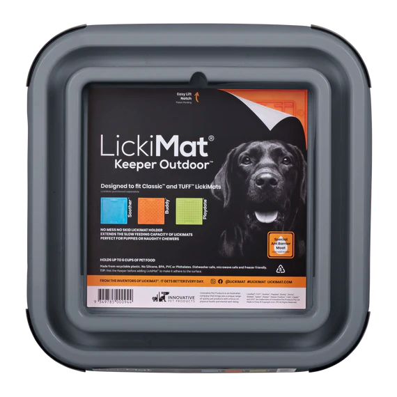 LICKIMAT KEEPER MAT HOLDER GREY