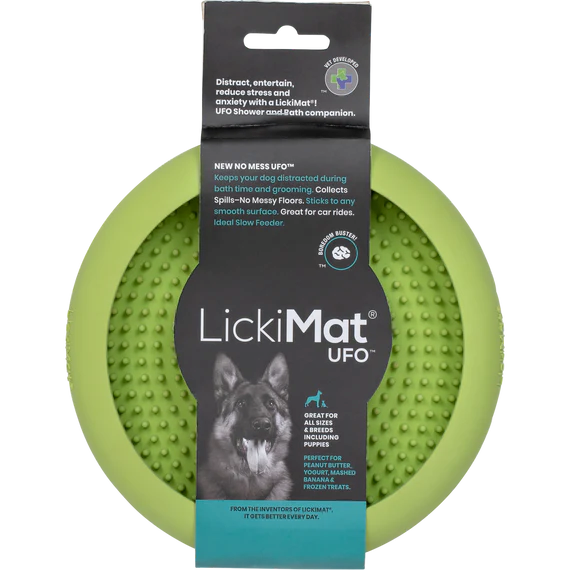 LICKIMAT UFO SLOW FOOD BOWL GREEN