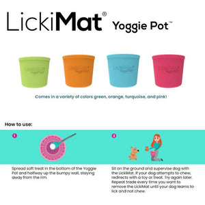 LICKIMAT YOGGIE POT XS-XL ORANGE