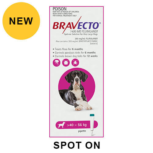 BRAVECTO SPOT-ON 40 - 56KG PINK